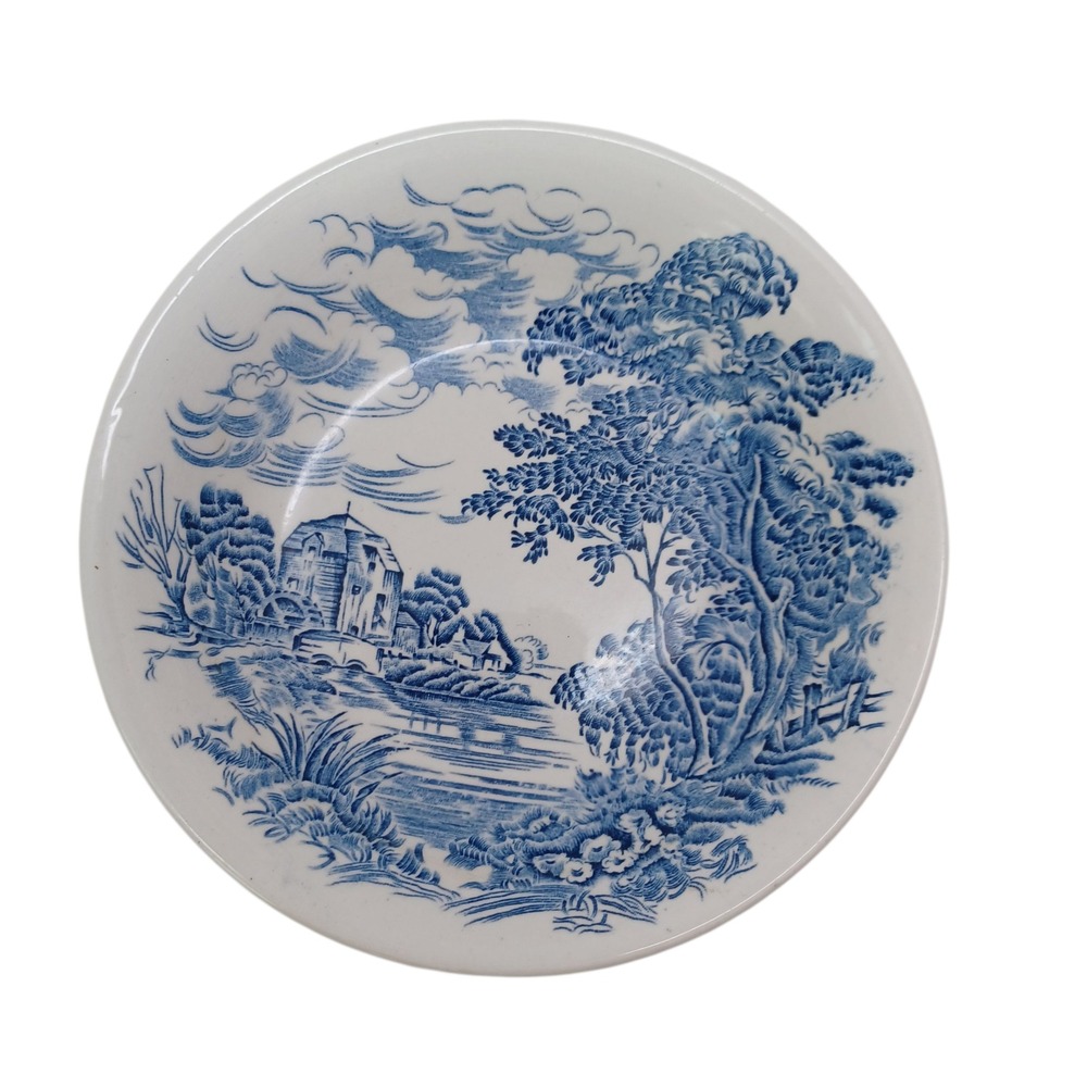 Enoch Wedgwood Tunstall Ltd Countryside Blue White Transferware Small Bowl 4.75"
